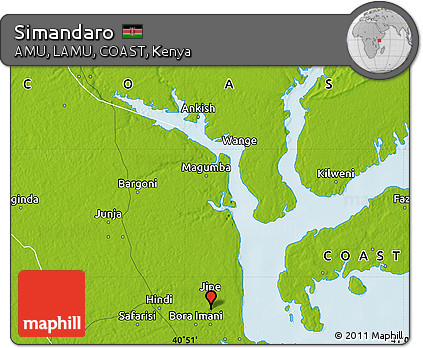 Physical Map of Simandaro