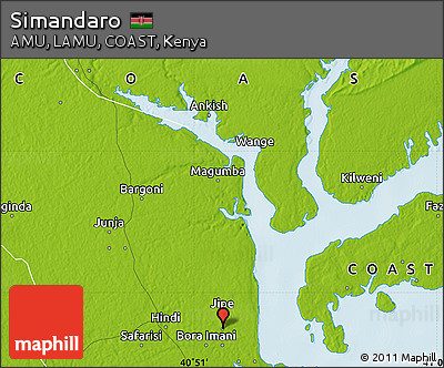 Physical Map of Simandaro