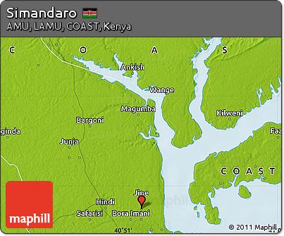 Physical Map of Simandaro