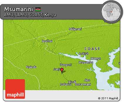 Physical Panoramic Map of Msumarini