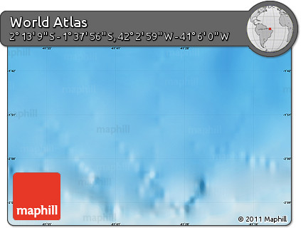 Physical Map of the Area around 1° 55' 32" S, 41° 34' 30" W