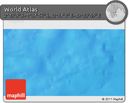 Political 3D Map of the Area around 1° 55' 32" S, 43° 25' 29" E