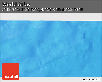 Political 3D Map of the Area around 1° 55' 32" S, 43° 25' 29" E
