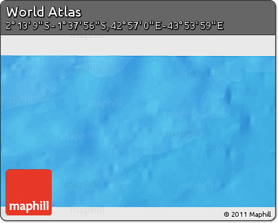 Political 3D Map of the Area around 1° 55' 32" S, 43° 25' 29" E