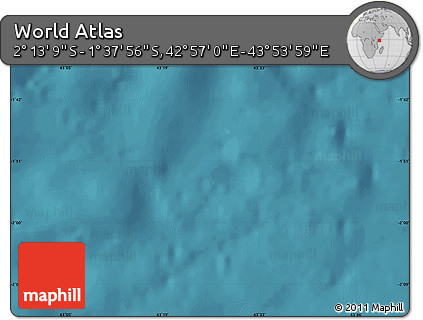 Satellite Map of the Area around 1° 55' 32" S, 43° 25' 29" E