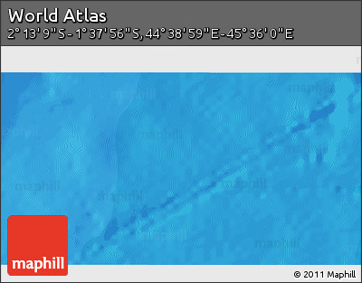 Political 3D Map of the Area around 1° 55' 32" S, 45° 7' 30" E