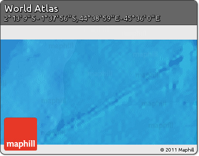 Political 3D Map of the Area around 1° 55' 32" S, 45° 7' 30" E