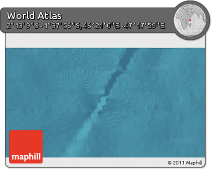 Satellite 3D Map of the Area around 1° 55' 32" S, 46° 49' 30" E