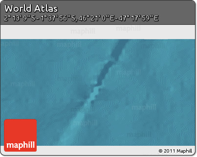 Satellite 3D Map of the Area around 1° 55' 32" S, 46° 49' 30" E