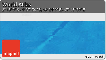 Physical Panoramic Map of the Area around 1° 55' 32" S, 46° 49' 30" E