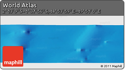 Physical Panoramic Map of the Area around 1° 55' 32" S, 49° 22' 30" E