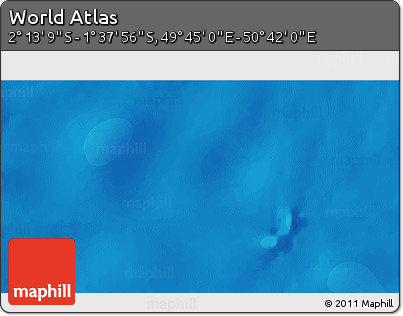 Political 3D Map of the Area around 1° 55' 32" S, 50° 13' 30" E