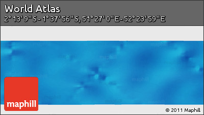 Physical Panoramic Map of the Area around 1° 55' 32" S, 51° 55' 29" E