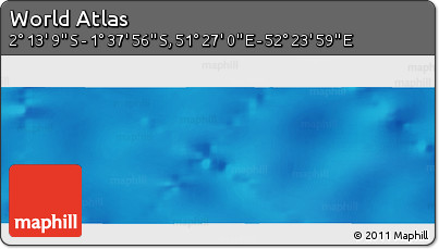 Physical Panoramic Map of the Area around 1° 55' 32" S, 51° 55' 29" E