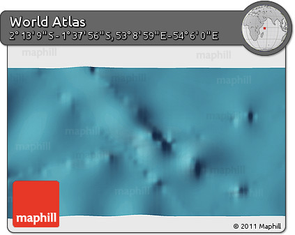 Satellite 3D Map of the Area around 1° 55' 32" S, 53° 37' 30" E