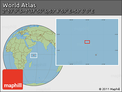 Savanna Style Location Map of the Area around 1° 55' 32" S, 53° 37' 30" E
