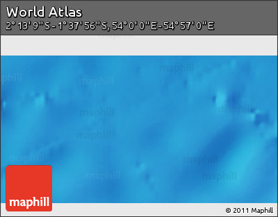 Shaded Relief 3D Map of the Area around 1° 55' 32" S, 54° 28' 30" E