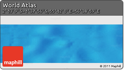 Shaded Relief Panoramic Map of the Area around 1° 55' 32" S, 56° 10' 29" E