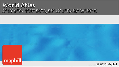 Shaded Relief Panoramic Map of the Area around 1° 55' 32" S, 56° 10' 29" E
