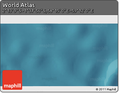 Satellite 3D Map of the Area around 1° 55' 32" S, 58° 43' 30" E