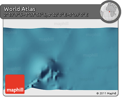 Satellite 3D Map of the Area around 1° 55' 32" S, 5° 10' 30" E