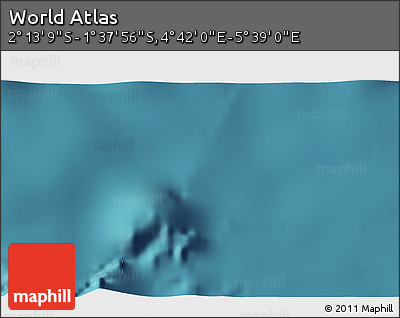 Satellite 3D Map of the Area around 1° 55' 32" S, 5° 10' 30" E