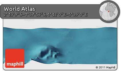 Satellite Panoramic Map of the Area around 1° 55' 32" S, 5° 10' 30" E