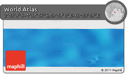 Physical Panoramic Map of the Area around 1° 55' 32" S, 60° 25' 29" E