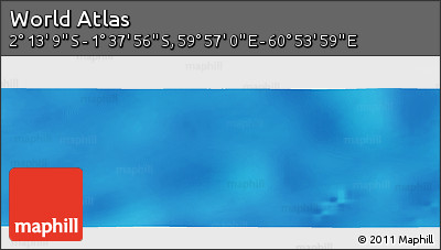 Physical Panoramic Map of the Area around 1° 55' 32" S, 60° 25' 29" E