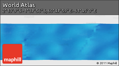 Physical Panoramic Map of the Area around 1° 55' 32" S, 61° 16' 29" E