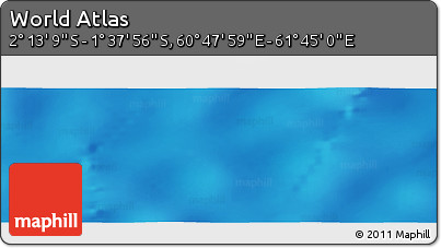 Physical Panoramic Map of the Area around 1° 55' 32" S, 61° 16' 29" E