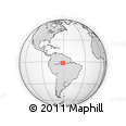 Outline Map of the Area around 1° 55' 32" S, 61° 7' 30" W, rectangular outline