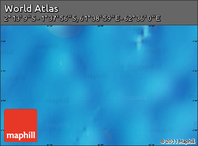 Physical Map of the Area around 1° 55' 32" S, 62° 7' 30" E