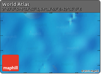 Physical Map of the Area around 1° 55' 32" S, 62° 7' 30" E