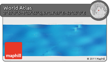 Physical Panoramic Map of the Area around 1° 55' 32" S, 62° 7' 30" E