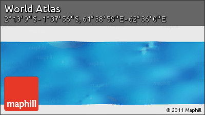 Physical Panoramic Map of the Area around 1° 55' 32" S, 62° 7' 30" E