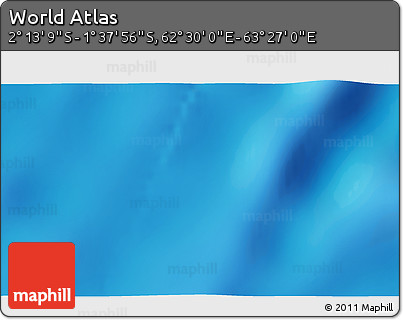 Physical 3D Map of the Area around 1° 55' 32" S, 62° 58' 30" E