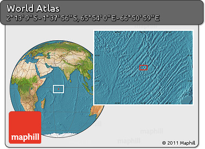 Satellite Location Map of the Area around 1° 55' 32" S, 66° 22' 30" E