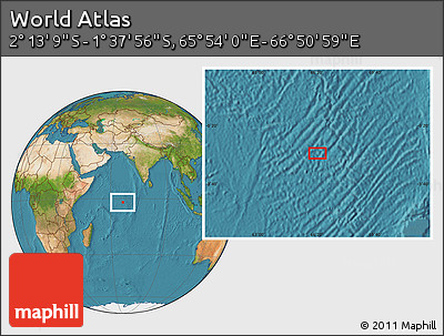 Satellite Location Map of the Area around 1° 55' 32" S, 66° 22' 30" E
