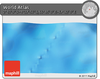 Physical 3D Map of the Area around 1° 55' 32" S, 67° 13' 29" E