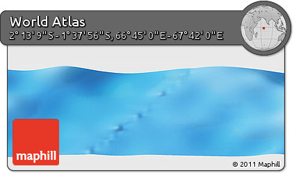 Physical Panoramic Map of the Area around 1° 55' 32" S, 67° 13' 29" E