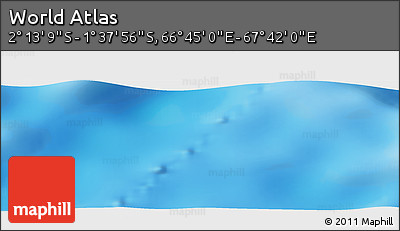 Physical Panoramic Map of the Area around 1° 55' 32" S, 67° 13' 29" E