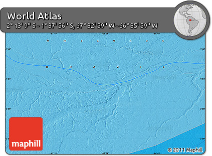 Political Map of the Area around 1° 55' 32" S, 67° 4' 29" W