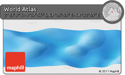Physical Panoramic Map of the Area around 1° 55' 32" S, 68° 4' 29" E