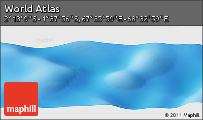 Physical Panoramic Map of the Area around 1° 55' 32" S, 68° 4' 29" E