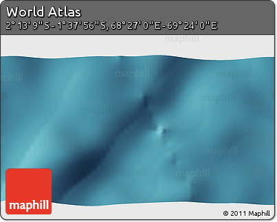 Satellite 3D Map of the Area around 1° 55' 32" S, 68° 55' 30" E
