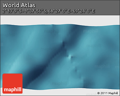 Satellite 3D Map of the Area around 1° 55' 32" S, 68° 55' 30" E