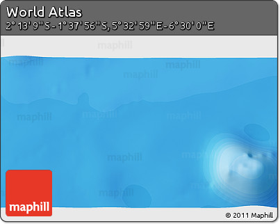 Political 3D Map of the Area around 1° 55' 32" S, 6° 1' 30" E