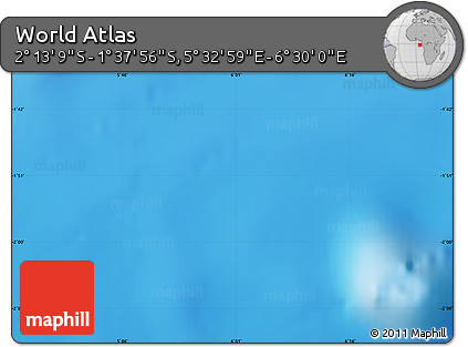 Physical Map of the Area around 1° 55' 32" S, 6° 1' 30" E