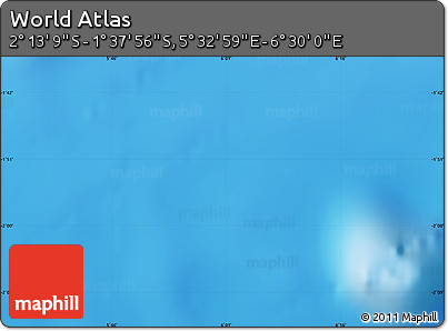 Physical Map of the Area around 1° 55' 32" S, 6° 1' 30" E